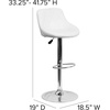 image:imageFlash Furniture Caldwell 2 Pk Contemporary Gray Vinyl Bucket Seat Adjustable Height Barstool with Chrome BaseWhite