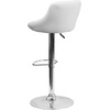 image:imageFlash Furniture Caldwell 2 Pk Contemporary Gray Vinyl Bucket Seat Adjustable Height Barstool with Chrome BaseWhite