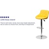 image:imageFlash Furniture Caldwell 2 Pk Contemporary Gray Vinyl Bucket Seat Adjustable Height Barstool with Chrome BaseYellow