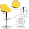 image:imageFlash Furniture Caldwell 2 Pk Contemporary Gray Vinyl Bucket Seat Adjustable Height Barstool with Chrome BaseYellow