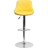 image:imageFlash Furniture Caldwell 2 Pk Contemporary Gray Vinyl Bucket Seat Adjustable Height Barstool with Chrome BaseYellow