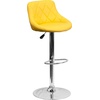 image:imageFlash Furniture Caldwell 2 Pk Contemporary Gray Vinyl Bucket Seat Adjustable Height Barstool with Chrome BaseYellow