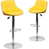image:imageFlash Furniture Caldwell 2 Pk Contemporary Gray Vinyl Bucket Seat Adjustable Height Barstool with Chrome BaseYellow