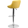 image:imageFlash Furniture Caldwell 2 Pk Contemporary Gray Vinyl Bucket Seat Adjustable Height Barstool with Chrome BaseYellow