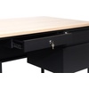 image:imageFlash Furniture Cambridge Right Side Single Pedestal Desk with 3 Locking Drawers Commercial Grade Teachers or Office Desk 30x60 Metal Frame White OakBlackWhite Oak