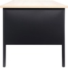 image:imageFlash Furniture Cambridge Right Side Single Pedestal Desk with 3 Locking Drawers Commercial Grade Teachers or Office Desk 30x60 Metal Frame White OakBlackWhite Oak