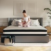 image:imageFlash Furniture Capri Comfortable Sleep 10 Hybrid Pocket Spring and Foam Mattress in a Box Foam Pocket Spring Hybrid Mattress QueenKing