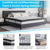 image:imageFlash Furniture Capri Comfortable Sleep 12 Hybrid Pocket Spring and Foam Mattress in a Box Foam Pocket Spring Hybrid Mattress for Pressure Relief QueenKing