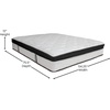 image:imageFlash Furniture Capri Comfortable Sleep 12 Hybrid Pocket Spring and Foam Mattress in a Box Foam Pocket Spring Hybrid Mattress for Pressure Relief QueenFull