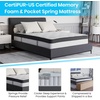 image:imageFlash Furniture Capri Comfortable Sleep 12 Hybrid Pocket Spring and Foam Mattress in a Box Foam Pocket Spring Hybrid Mattress for Pressure Relief QueenFull