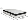 image:imageFlash Furniture Capri Comfortable Sleep 12 Hybrid Pocket Spring and Foam Mattress in a Box Foam Pocket Spring Hybrid Mattress for Pressure Relief QueenTwin
