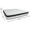 image:imageFlash Furniture Capri Comfortable Sleep 12 Hybrid Pocket Spring and Foam Mattress in a Box Foam Pocket Spring Hybrid Mattress for Pressure Relief QueenKing
