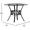 image:imageFlash Furniture Carlisle 42 Round Glass Dining Table with Black Metal FrameClearBlack