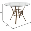 image:imageFlash Furniture Carlisle 42 Round Glass Dining Table with Silver Metal FrameClearMatte Gold