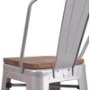 image:imageFlash Furniture Carly 24 High Crystal TealBlue Metal Counter Height Stool with Back and Wood Seat1
