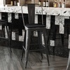 image:imageFlash Furniture Carly Commercial Grade 30 High Black Metal IndoorOutdoor Bar Height Stool with Back and Black Polystyrene Seat