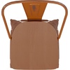 image:imageFlash Furniture Carly Commercial Grade 30 High Orange Metal IndoorOutdoor Bar Height Stool with Back and Teak Polystyrene Seat