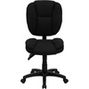 image:imageFlash Furniture Caroline MidBack Black LeatherSoft Multifunction Swivel Ergonomic Task Office Chair with Pillow Top CushioningBlack Fabric