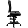 image:imageFlash Furniture Caroline MidBack Black LeatherSoft Multifunction Swivel Ergonomic Task Office Chair with Pillow Top CushioningBlack Leathersoft