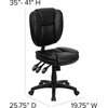 image:imageFlash Furniture Caroline MidBack Black LeatherSoft Multifunction Swivel Ergonomic Task Office Chair with Pillow Top CushioningBlack Leathersoft