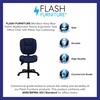 image:imageFlash Furniture Caroline MidBack Black LeatherSoft Multifunction Swivel Ergonomic Task Office Chair with Pillow Top CushioningNavy Blue Fabric