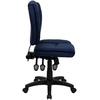 image:imageFlash Furniture Caroline MidBack Black LeatherSoft Multifunction Swivel Ergonomic Task Office Chair with Pillow Top CushioningNavy Blue Fabric