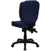 image:imageFlash Furniture Caroline MidBack Black LeatherSoft Multifunction Swivel Ergonomic Task Office Chair with Pillow Top CushioningNavy Blue Fabric