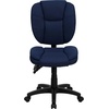 image:imageFlash Furniture Caroline MidBack Black LeatherSoft Multifunction Swivel Ergonomic Task Office Chair with Pillow Top CushioningNavy Blue Fabric