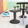 image:imageFlash Furniture Carter Adjustable Height Active Learning Stool for Classrooms Backless Wobble Stool with 360Degree Swivel 14  18 H BlueGrey