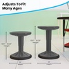 image:imageFlash Furniture Carter Adjustable Height Active Learning Stool for Classrooms Backless Wobble Stool with 360Degree Swivel 14  18 H BlueGrey