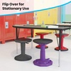 image:imageFlash Furniture Carter Adjustable Height Active Learning Stool for Classrooms Backless Wobble Stool with 360Degree Swivel 14  18 H BlueGrey