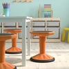 image:imageFlash Furniture Carter Adjustable Height Active Learning Stool for Classrooms Backless Wobble Stool with 360Degree Swivel 14  18 H BlueOrange