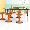 image:imageFlash Furniture Carter Adjustable Height Active Learning Stool for Classrooms Backless Wobble Stool with 360Degree Swivel 14  18 H BlueOrange