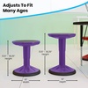 image:imageFlash Furniture Carter Adjustable Height Active Learning Stool for Classrooms Backless Wobble Stool with 360Degree Swivel 14  18 H BluePurple