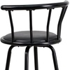 image:imageFlash Furniture Charla Crown Back Black Metal Barstool with Black Vinyl Swivel Seat