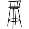 image:imageFlash Furniture Charla Crown Back Black Metal Barstool with Black Vinyl Swivel Seat