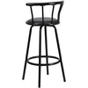 image:imageFlash Furniture Charla Crown Back Black Metal Barstool with Black Vinyl Swivel Seat
