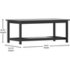 image:imageFlash Furniture Charlestown Two Tiered Commercial Grade Adirondack Coffee Table  Gray Finish Poly Resin Wood  AllWeather  Slatted Shelf DesignGreyBlack