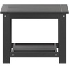 image:imageFlash Furniture Charlestown Two Tiered Commercial Grade Adirondack Coffee Table  Gray Finish Poly Resin Wood  AllWeather  Slatted Shelf DesignGreyBlack