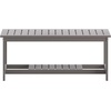 image:imageFlash Furniture Charlestown Two Tiered Commercial Grade Adirondack Coffee Table  Gray Finish Poly Resin Wood  AllWeather  Slatted Shelf DesignGreyGrey