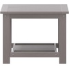 image:imageFlash Furniture Charlestown Two Tiered Commercial Grade Adirondack Coffee Table  Gray Finish Poly Resin Wood  AllWeather  Slatted Shelf DesignGreyGrey