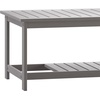 image:imageFlash Furniture Charlestown Two Tiered Commercial Grade Adirondack Coffee Table  Gray Finish Poly Resin Wood  AllWeather  Slatted Shelf DesignGreyGrey