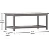 image:imageFlash Furniture Charlestown Two Tiered Commercial Grade Adirondack Coffee Table  Gray Finish Poly Resin Wood  AllWeather  Slatted Shelf DesignGreyGrey
