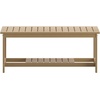 image:imageFlash Furniture Charlestown Two Tiered Commercial Grade Adirondack Coffee Table  Gray Finish Poly Resin Wood  AllWeather  Slatted Shelf DesignGreyNatural Cedar