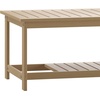 image:imageFlash Furniture Charlestown Two Tiered Commercial Grade Adirondack Coffee Table  Gray Finish Poly Resin Wood  AllWeather  Slatted Shelf DesignGreyNatural Cedar