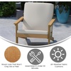 image:imageFlash Furniture Charlestown Two Tiered Commercial Grade Adirondack Coffee Table  Gray Finish Poly Resin Wood  AllWeather  Slatted Shelf DesignGreyNatural CedarCream