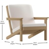 image:imageFlash Furniture Charlestown Two Tiered Commercial Grade Adirondack Coffee Table  Gray Finish Poly Resin Wood  AllWeather  Slatted Shelf DesignGreyNatural CedarCream