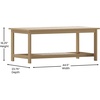 image:imageFlash Furniture Charlestown Two Tiered Commercial Grade Adirondack Coffee Table  Gray Finish Poly Resin Wood  AllWeather  Slatted Shelf DesignGreyNatural Cedar