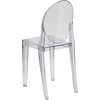 image:imageFlash Furniture Cheryl IndoorOutdoor Ghost Accent and Dining Chair with Contoured Seat Stackable Transparent Restaurant Chair Transparent Crystal1