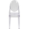 image:imageFlash Furniture Cheryl IndoorOutdoor Ghost Accent and Dining Chair with Contoured Seat Stackable Transparent Restaurant Chair Transparent Crystal1